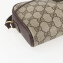 GUCCI GG Supreme Web Sherry Line Bag PVC Beige Red Green 116 02 089 Auth 157158-11