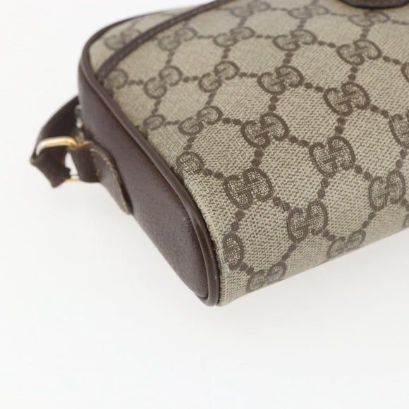 GUCCI GG Supreme Web Sherry Line Bag PVC Beige Red Green 116 02 089 Auth 157158