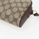 GUCCI GG Supreme Web Sherry Line Bag PVC Beige Red Green 116 02 089 Auth 157158-12