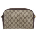 GUCCI GG Supreme Web Sherry Line Bag PVC Beige Red Green 116 02 089 Auth 157158-3