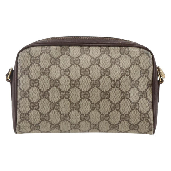 GUCCI GG Supreme Web Sherry Line Bag PVC Beige Red Green 116 02 089 Auth 157158