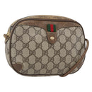 GUCCI GG Supreme Web Sherry Line Bag PVC Beige Red Green 89 02 066 Auth 157159-1