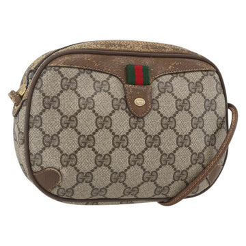 GUCCI GG Supreme Web Sherry Line Bag PVC Beige Red Green 89 02 066 Auth 157159