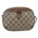 GUCCI GG Supreme Web Sherry Line Bag PVC Beige Red Green 89 02 066 Auth 157159-2