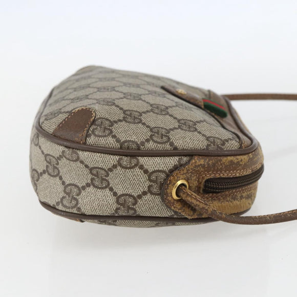 GUCCI GG Supreme Web Sherry Line Bag PVC Beige Red Green 89 02 066 Auth 157159