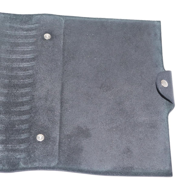 HERMES Yuris MM Note Cover Leather Black Auth 157160V