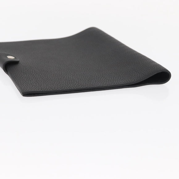 HERMES Yuris MM Note Cover Leather Black Auth 157160V