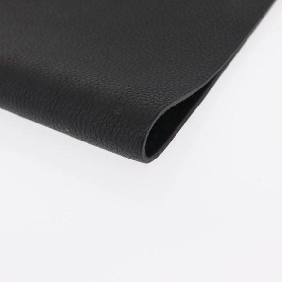 HERMES Yuris MM Note Cover Leather Black Auth 157160V