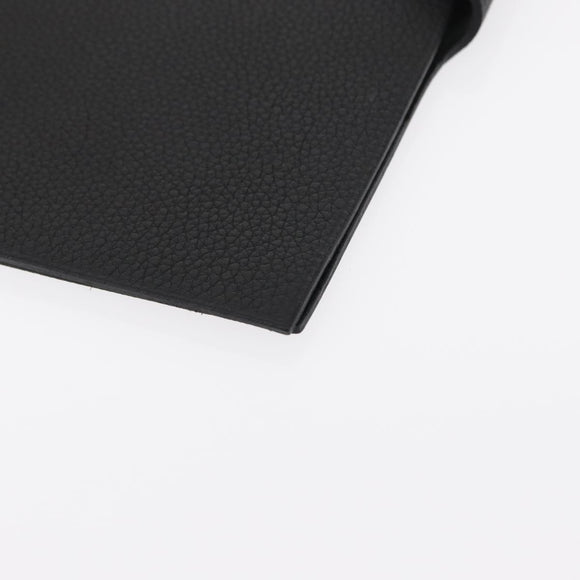 HERMES Yuris MM Note Cover Leather Black Auth 157160V