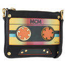 MCM Shoulder Bag Leather Black Gold Auth 157161V-1