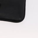 MCM Shoulder Bag Leather Black Gold Auth 157161V-12