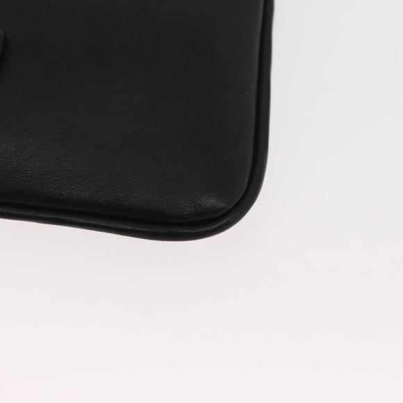 MCM Shoulder Bag Leather Black Gold Auth 157161V