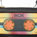 MCM Shoulder Bag Leather Black Gold Auth 157161V-14