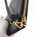 MCM Shoulder Bag Leather Black Gold Auth 157161V-15