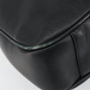 GUCCI Bamboo Shoulder Bag Leather Black Gold 001 1638 2058 Auth 157162-11