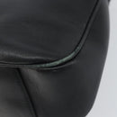 GUCCI Bamboo Shoulder Bag Leather Black Gold 001 1638 2058 Auth 157162-12