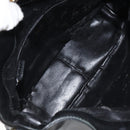 GUCCI Bamboo Shoulder Bag Leather Black Gold 001 1638 2058 Auth 157162-15