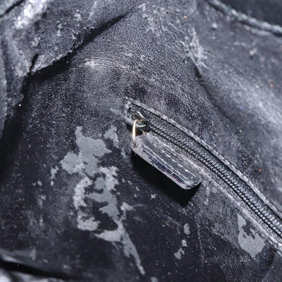 GUCCI Bamboo Shoulder Bag Leather Black Gold 001 1638 2058 Auth 157162