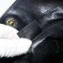 GUCCI Bamboo Shoulder Bag Leather Black Gold 001 1638 2058 Auth 157162-20