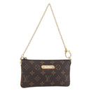LOUIS VUITTON Monogram Chain Pochette Mila MM Pouch M60094 LV Auth 157172V-1