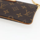 LOUIS VUITTON Monogram Chain Pochette Mila MM Pouch M60094 LV Auth 157172V-8