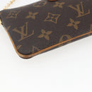 LOUIS VUITTON Monogram Chain Pochette Mila MM Pouch M60094 LV Auth 157172V-15