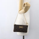 LOUIS VUITTON Monogram Chain Pochette Mila MM Pouch M60094 LV Auth 157172V-23