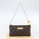 LOUIS VUITTON Monogram Chain Pochette Mila MM Pouch M60094 LV Auth 157172V-12