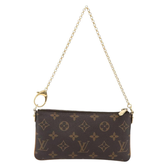 LOUIS VUITTON Monogram Chain Pochette Mila MM Pouch M60094 LV Auth 157172V