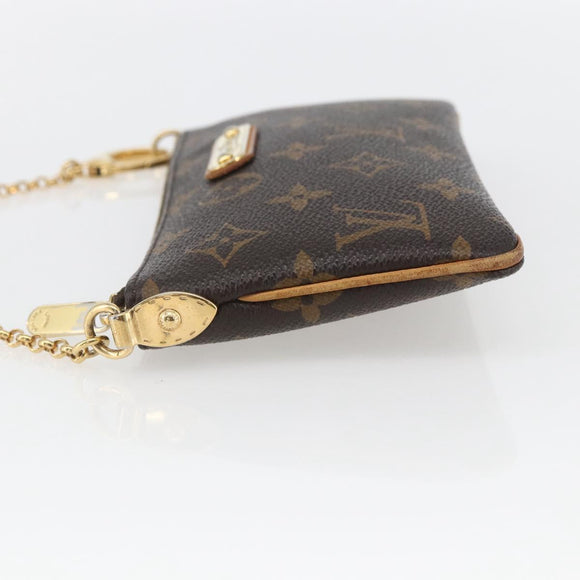 LOUIS VUITTON Monogram Chain Pochette Mila MM Pouch M60094 LV Auth 157172V