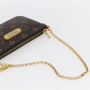 LOUIS VUITTON Monogram Chain Pochette Mila MM Pouch M60094 LV Auth 157172V-7