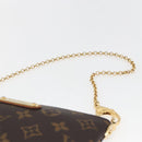LOUIS VUITTON Monogram Chain Pochette Mila MM Pouch M60094 LV Auth 157172V-14