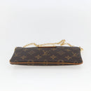 LOUIS VUITTON Monogram Chain Pochette Mila MM Pouch M60094 LV Auth 157172V-5