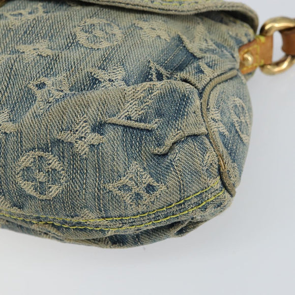 LOUIS VUITTON Monogram Denim Mini Preity Shoulder Bag Blue M95050 Auth 157186