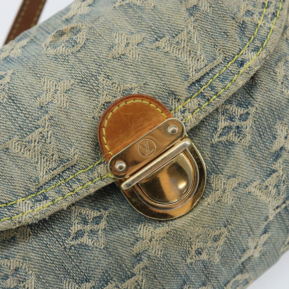 LOUIS VUITTON Monogram Denim Mini Preity Shoulder Bag Blue M95050 Auth 157186