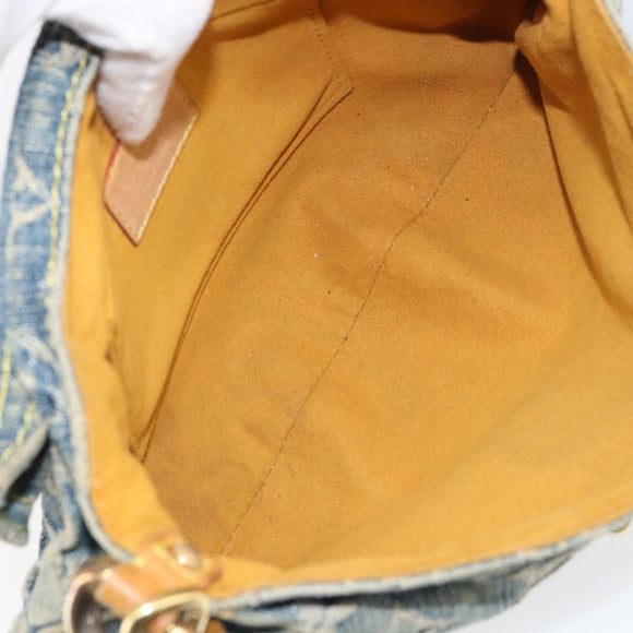 LOUIS VUITTON Monogram Denim Mini Preity Shoulder Bag Blue M95050 Auth 157186