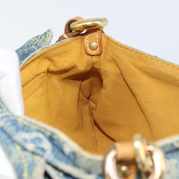 LOUIS VUITTON Monogram Denim Mini Preity Shoulder Bag Blue M95050 Auth 157186