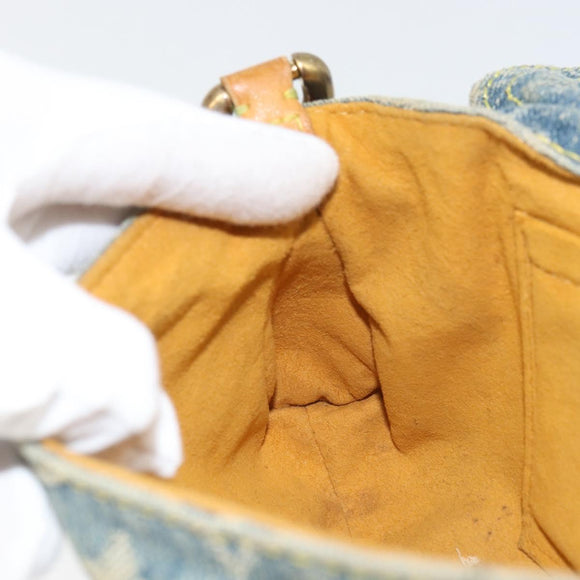 LOUIS VUITTON Monogram Denim Mini Preity Shoulder Bag Blue M95050 Auth 157186