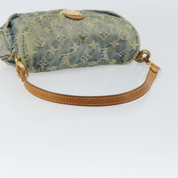 LOUIS VUITTON Monogram Denim Mini Preity Shoulder Bag Blue M95050 Auth 157186