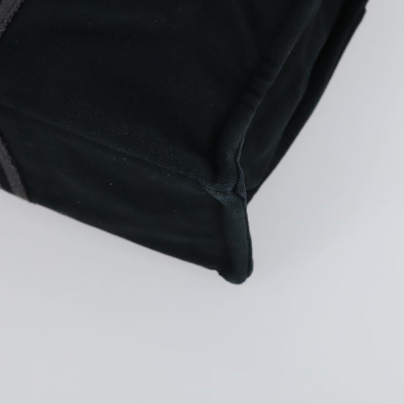 HERMES Fourre Tout MM Hand Bag Canvas 2 Set Black Auth 157188