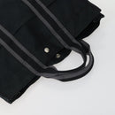 HERMES Fourre Tout MM Hand Bag Canvas 2 Set Black Auth 157188-5