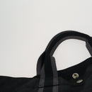 HERMES Fourre Tout MM Hand Bag Canvas 2 Set Black Auth 157188-6