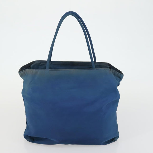 PRADA Tote Bag Nylon 2 Set Blue Beige Auth 157189