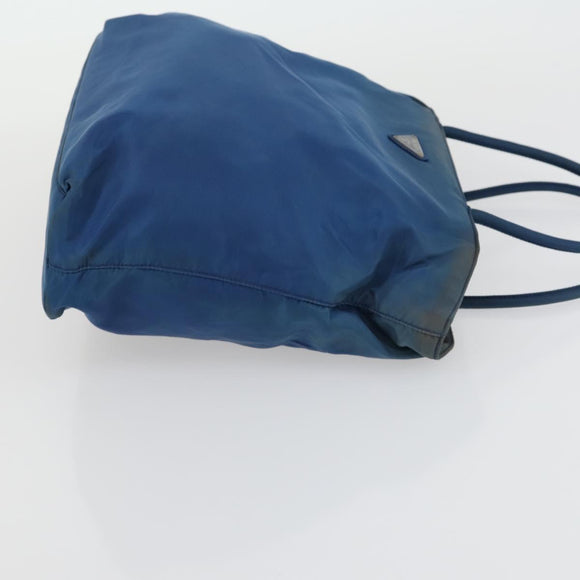 PRADA Tote Bag Nylon 2 Set Blue Beige Auth 157189