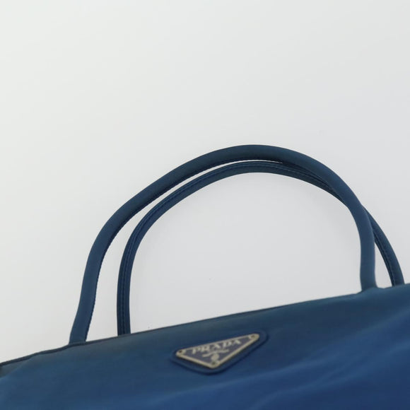 PRADA Tote Bag Nylon 2 Set Blue Beige Auth 157189