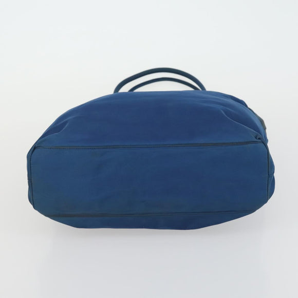 PRADA Tote Bag Nylon 2 Set Blue Beige Auth 157189