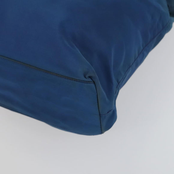 PRADA Tote Bag Nylon 2 Set Blue Beige Auth 157189