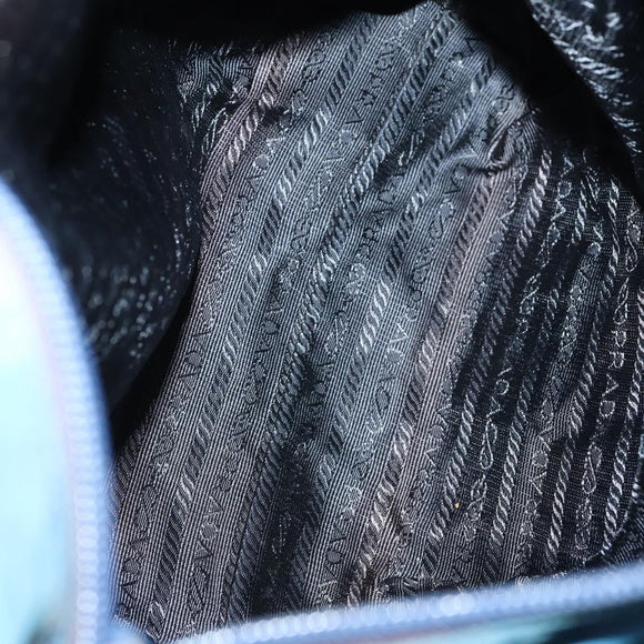 PRADA Tote Bag Nylon 2 Set Blue Beige Auth 157189