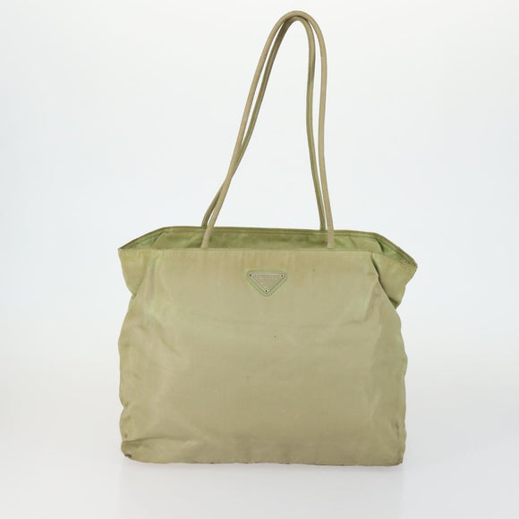 PRADA Tote Bag Nylon 2 Set Blue Beige Auth 157189