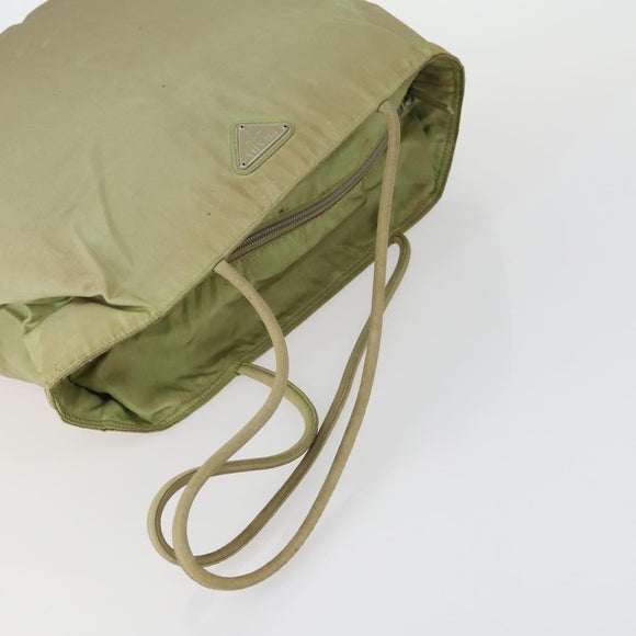 PRADA Tote Bag Nylon 2 Set Blue Beige Auth 157189